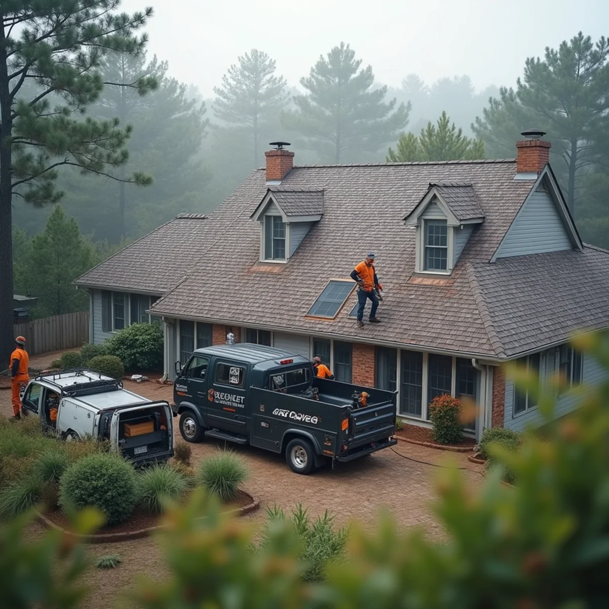 Class 4 impact-resistant shingles on a North Georgia home after a hailstorm