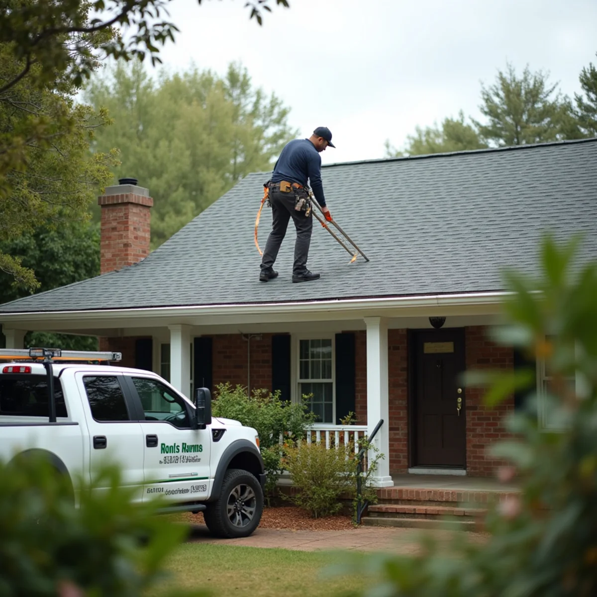 Home with a storm-restored roof near the historic depot in Ringgold, GA